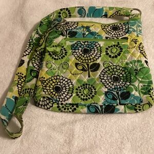 Vera Bradley Floral Crossbody Bag in Green and Blue